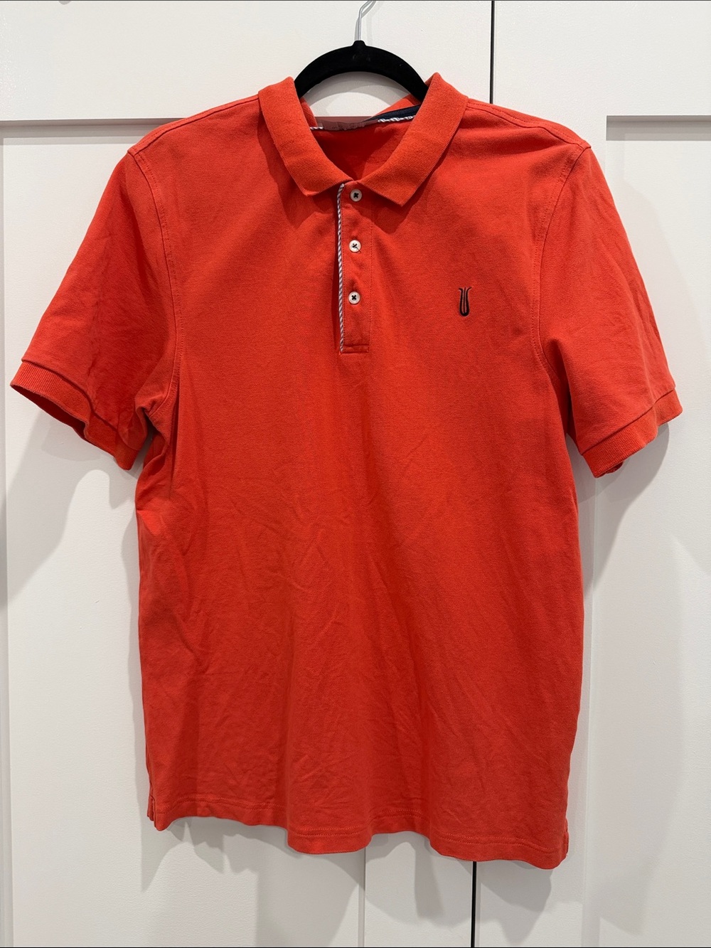 Denmark 🇩🇰 Men's Orange stretch Polo Shirt Bruun & Stengade